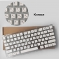 104+16 Brief White PBT Dye-subbed XDA Keycap Set for Mechanical Keyboard English / Thai / Japanese / Russian / Arabic / French / German / Spanish